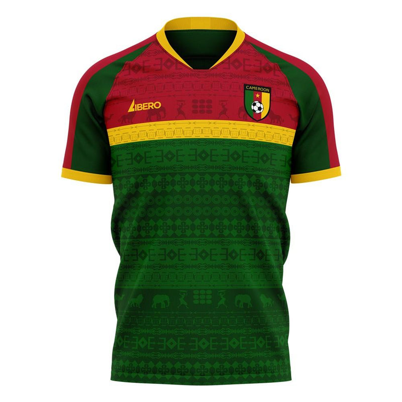 Cameroon 2020-2021 Home Concept Football Kit (Libero) (CHOUPO MOTING 13)