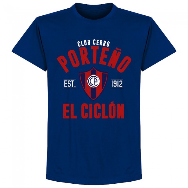 Cerro Porteno Established T-Shirt - Ultramarine - Terrace Gear