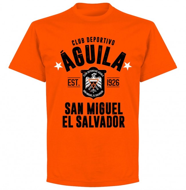 Club Deportivo Aguila Established T-shirt - Orange - Terrace Gear