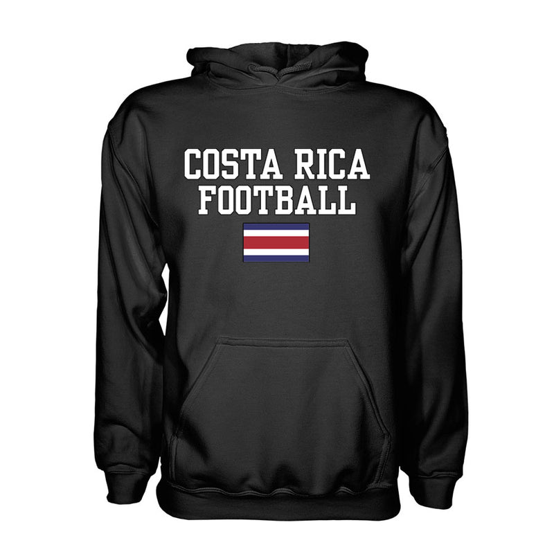 Costa Rica Football Hoodie - Black