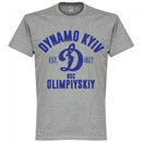 Dynamo Kyiv Established T-Shirt - Grey - Terrace Gear