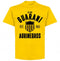 Guarani Established T-Shirt - Yellow - Terrace Gear