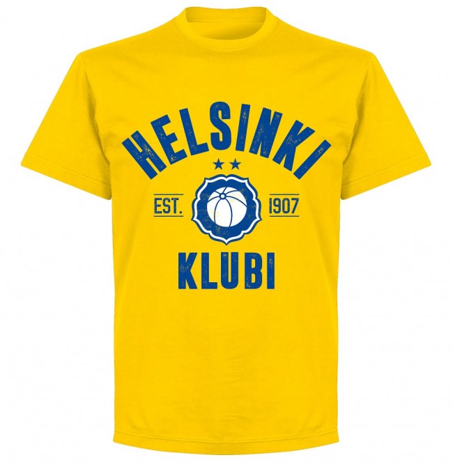 Helsinki Established T-shirt - Yellow - Terrace Gear