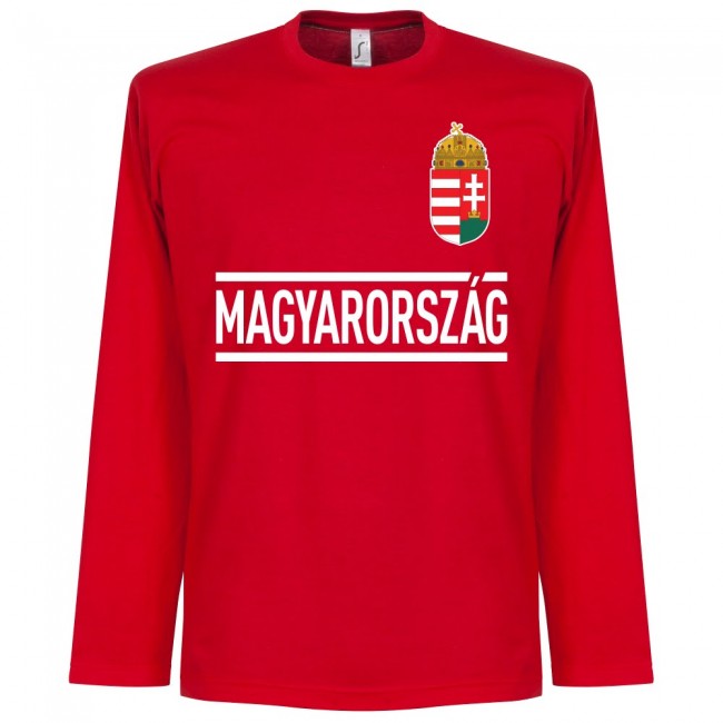 Hungary Team L/S T-Shirt - Red
