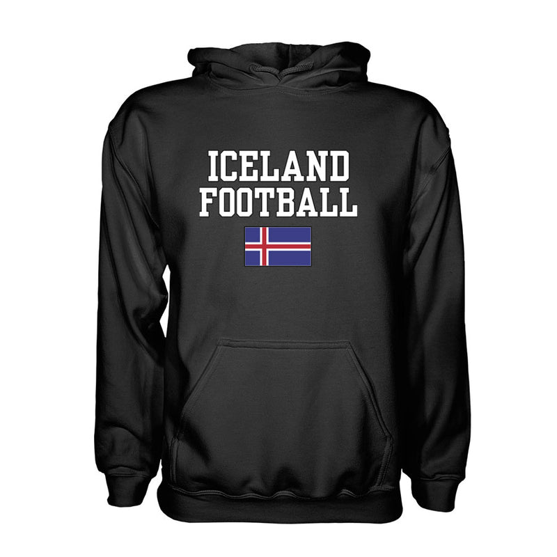 Iceland Football Hoodie - Black