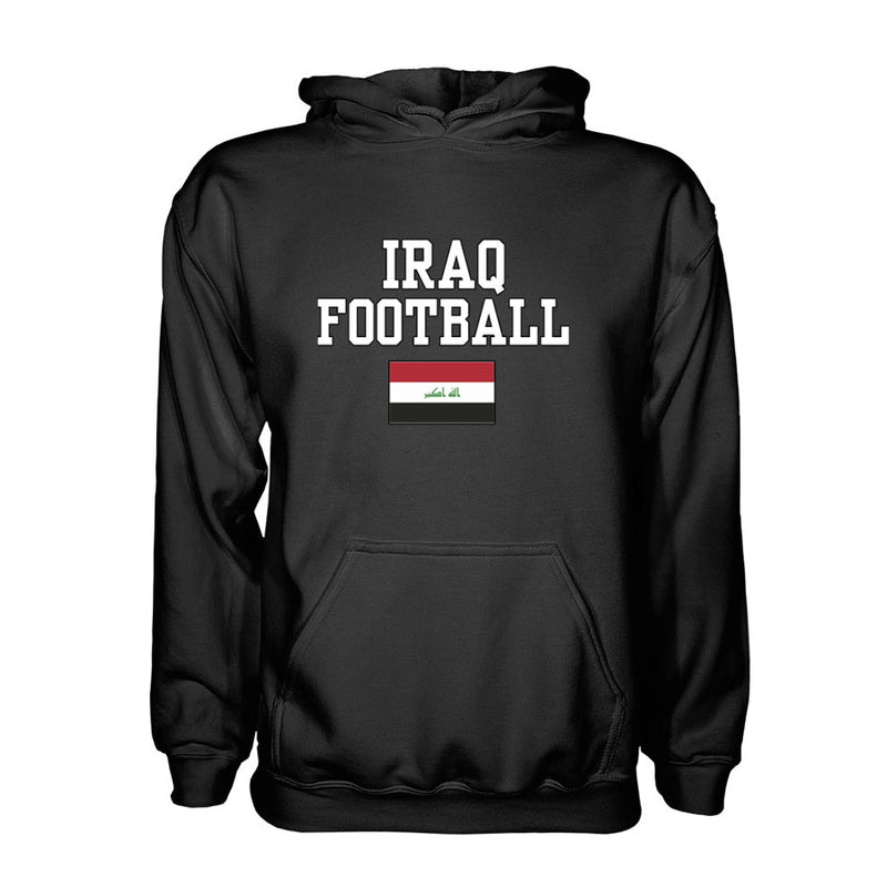 Iraq Football Hoodie - Black
