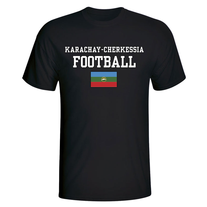 Karachay-Cherkessia Football T-Shirt - Black