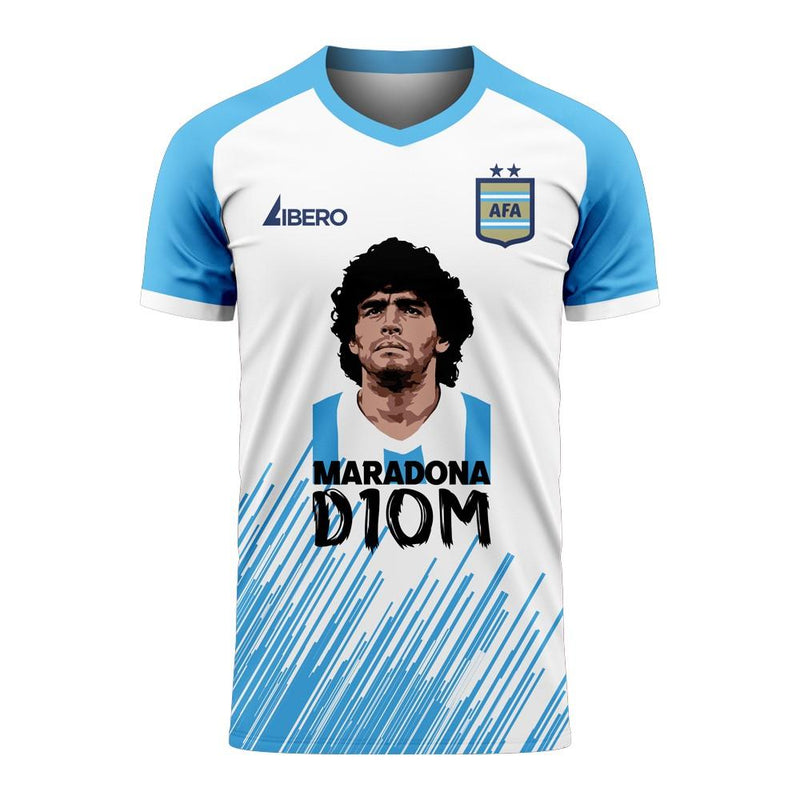 Diego Maradona D10M Concept Shirt (White) - Adult Long Sleeve