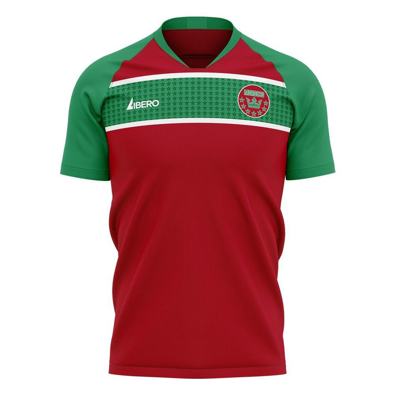 Morocco 2020-2021 Home Concept Football Kit (Libero) - Kids (Long Sleeve)