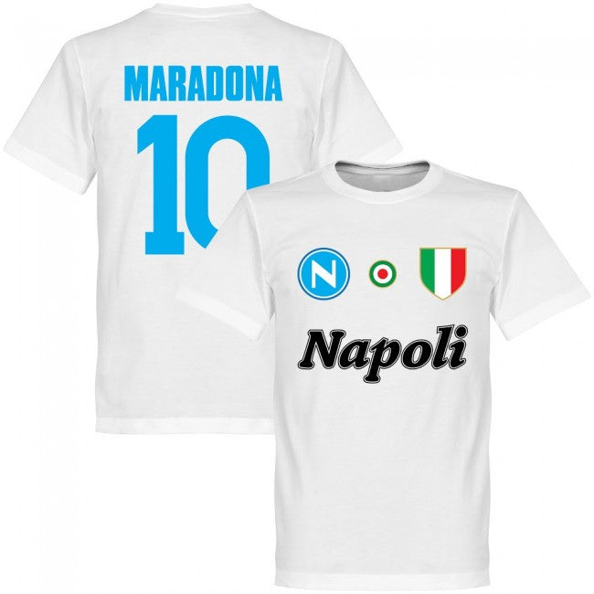 Napoli Maradona 10 KIDS Team T-Shirt - White