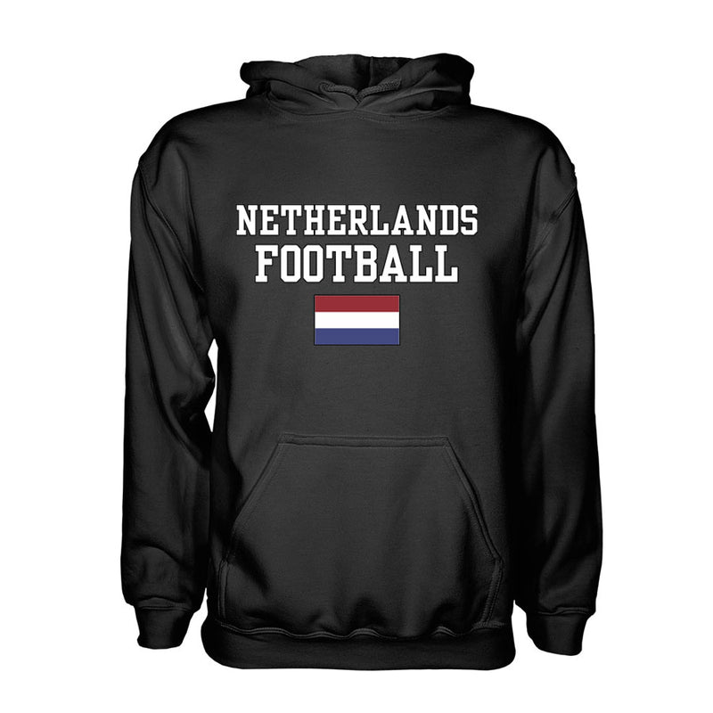 Netherlands Football Hoodie - Black
