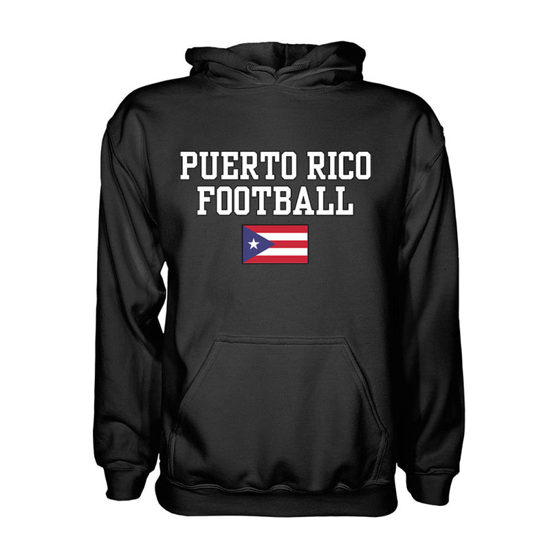 Puerto Rico Football Hoodie - Black