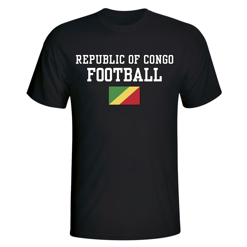 Republic of Congo Football T-Shirt - Black