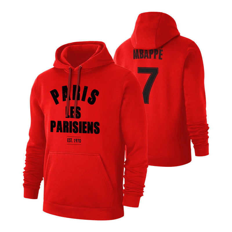 Paris Saint Germain 'Est.1970' footer with hood MBAPPE - Red