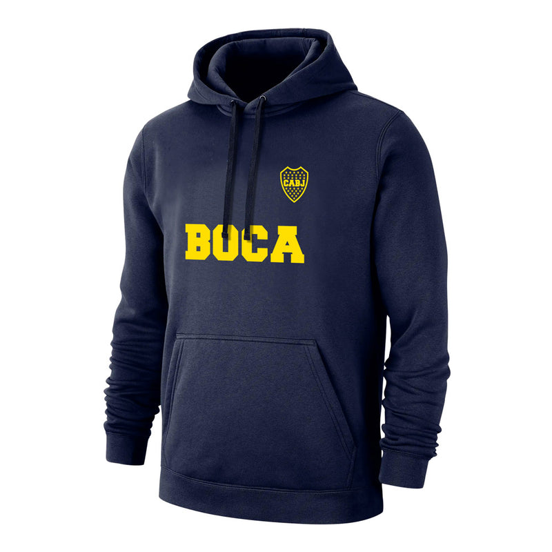 Boca Juniors "Text" footer with hood - Dark blue