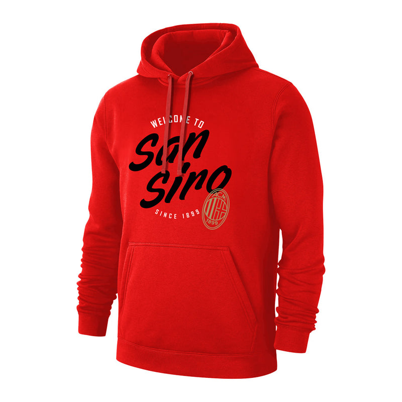 Milan 'San Siro' footer with hood - Red