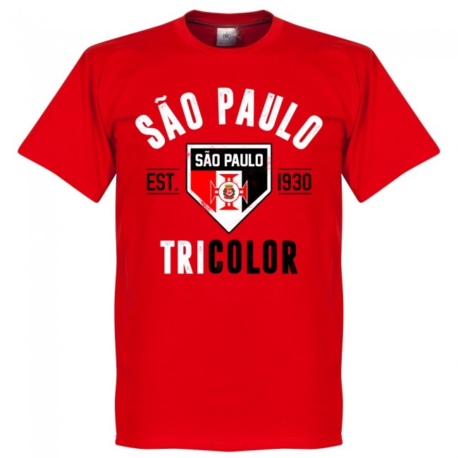 Sao Paulo Established T-Shirt - Red - Terrace Gear