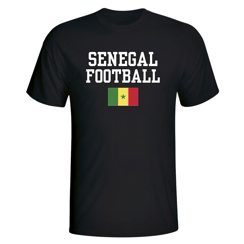 Senegal Football T-Shirt - Black