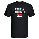 Serbia Football T-Shirt - Black
