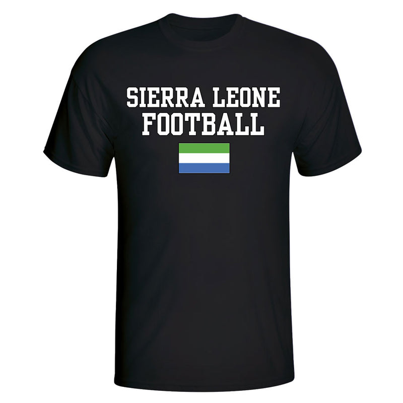 Sierra Leone Football T-Shirt - Black