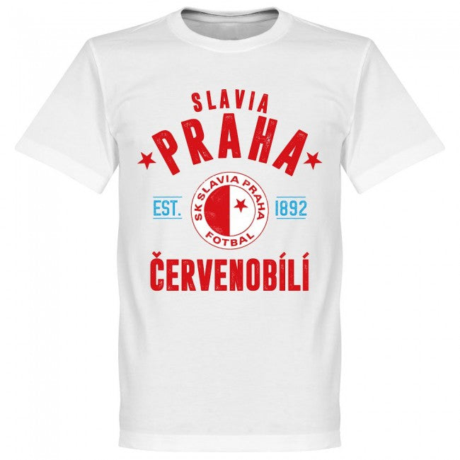 Slavia Prague Established T-Shirt - White - Terrace Gear