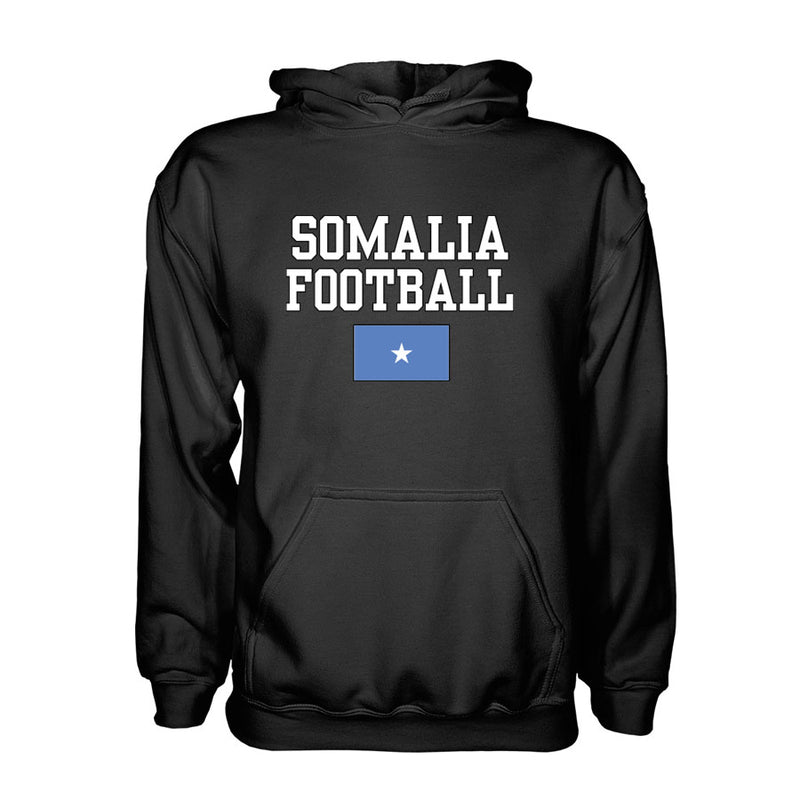 Somalia Football Hoodie - Black