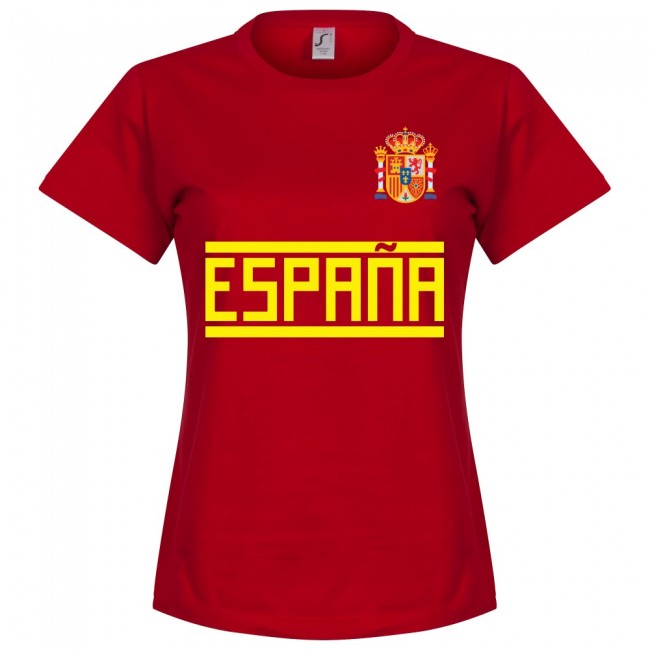 Spain Team Womens T-Shirt - Red