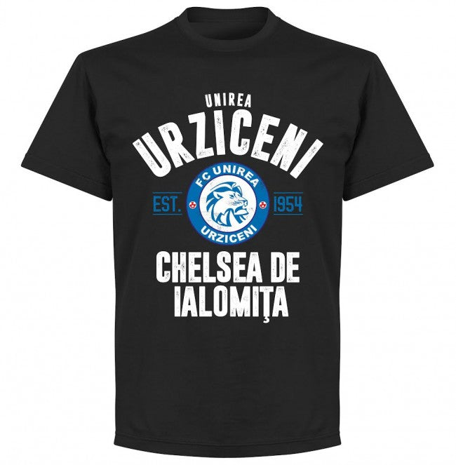 Unirea Urziceni Established T-shirt - Black - Terrace Gear