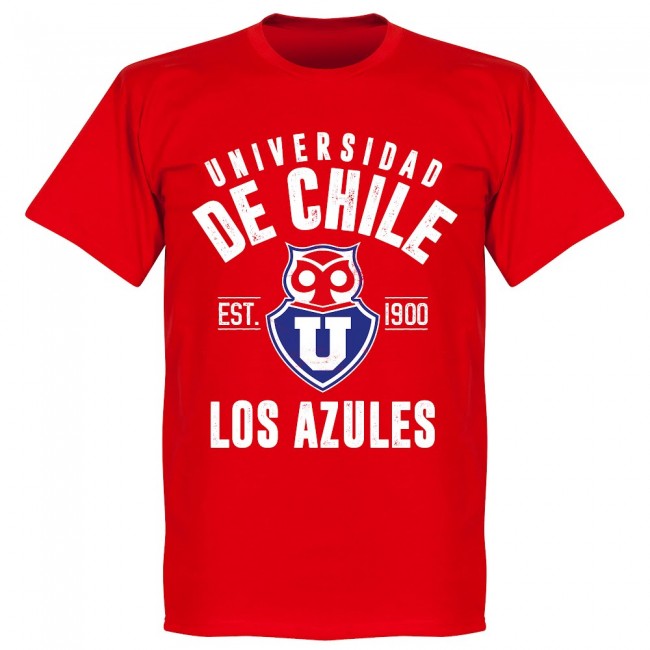 Universidad de Chile Established T-Shirt - Red - Terrace Gear