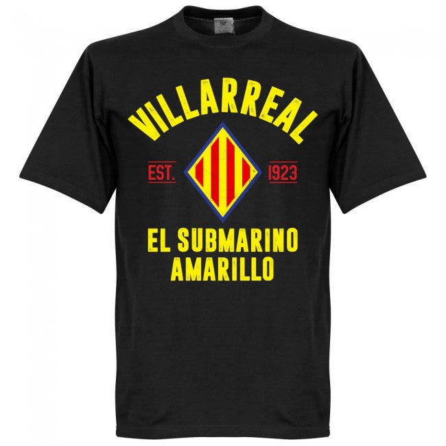 Villarreal Established T-Shirt - Black - Terrace Gear