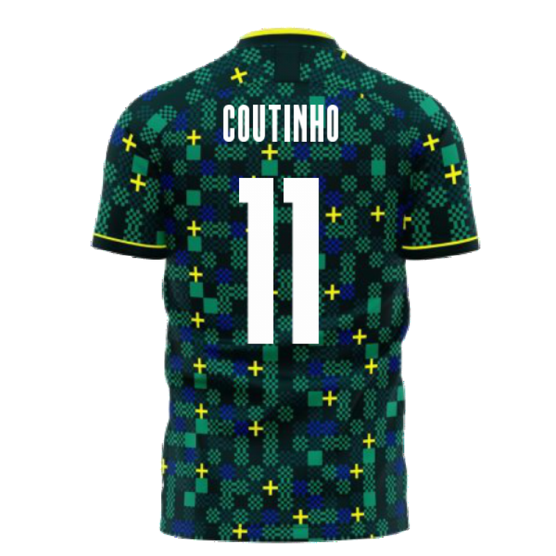 Brazil 2021-2022 Third Concept Football Kit (Libero) (COUTINHO 11)