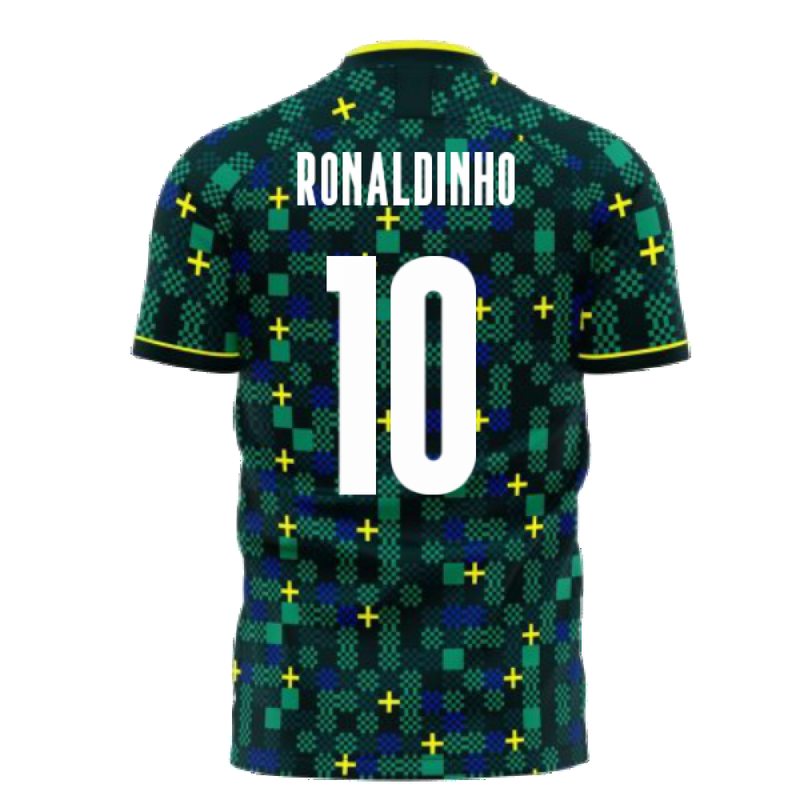 Brazil 2021-2022 Third Concept Football Kit (Libero) (RONALDINHO 10)