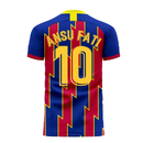 Catalonia 2022-2023 Home Concept Football Kit (Libero) (ANSU FATI 10)
