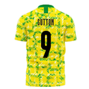 Norwich 1990s Home Concept Football Kit (Libero) (SUTTON 9)