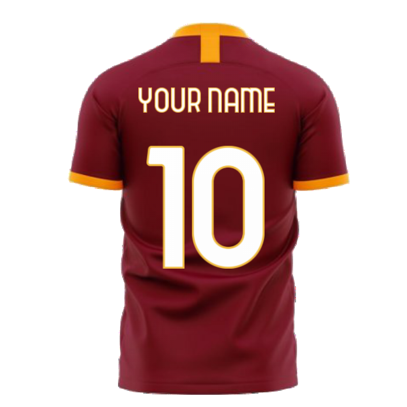 Roma 2020-2021 Home Concept Football Kit (Libero) - No Sponsor (Your Name)