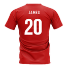 Wales Football Team T-Shirt - Red (JAMES 20)