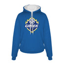 Greece 'Flame' footer with hood - Royal blue