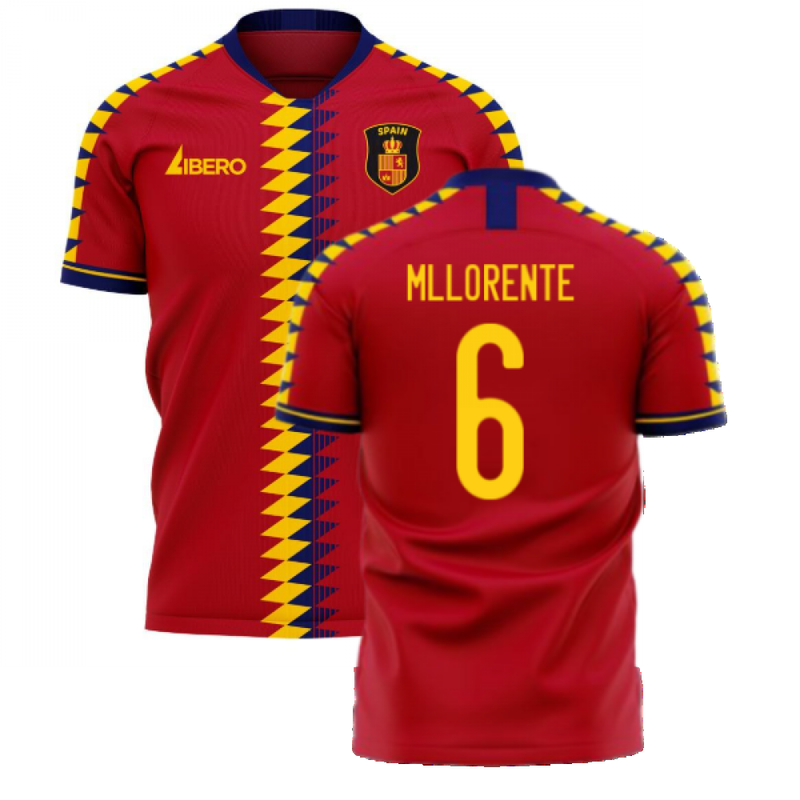 Spain 2020-2021 Home Concept Football Kit (Libero) (M LLORENTE 6)