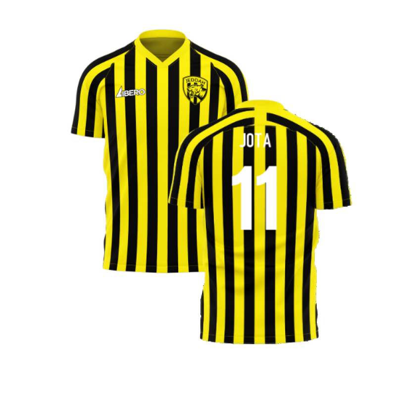 Al-Ittihad 2023-2024 Stripe Home Concept Football Kit (Libero) (Jota 11)