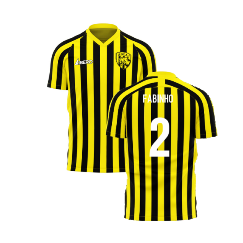 Al-Ittihad 2023-2024 Stripe Home Concept Football Kit (Libero) (Fabinho 2)