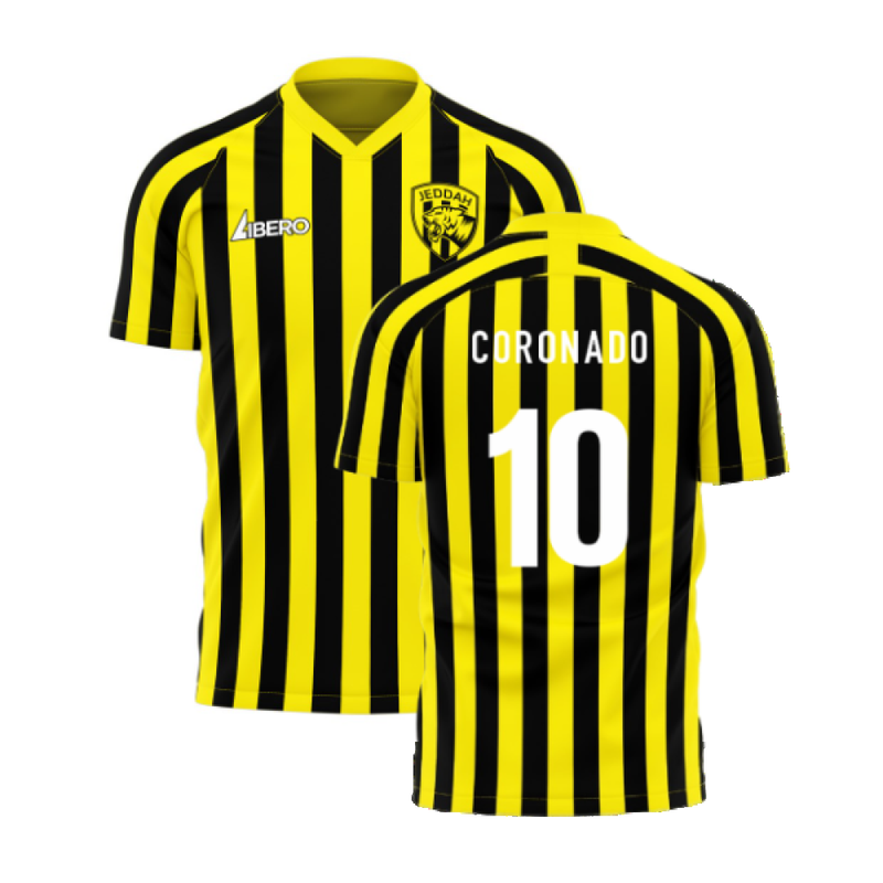 Al-Ittihad 2023-2024 Stripe Home Concept Football Kit (Libero) (Coronado 10)