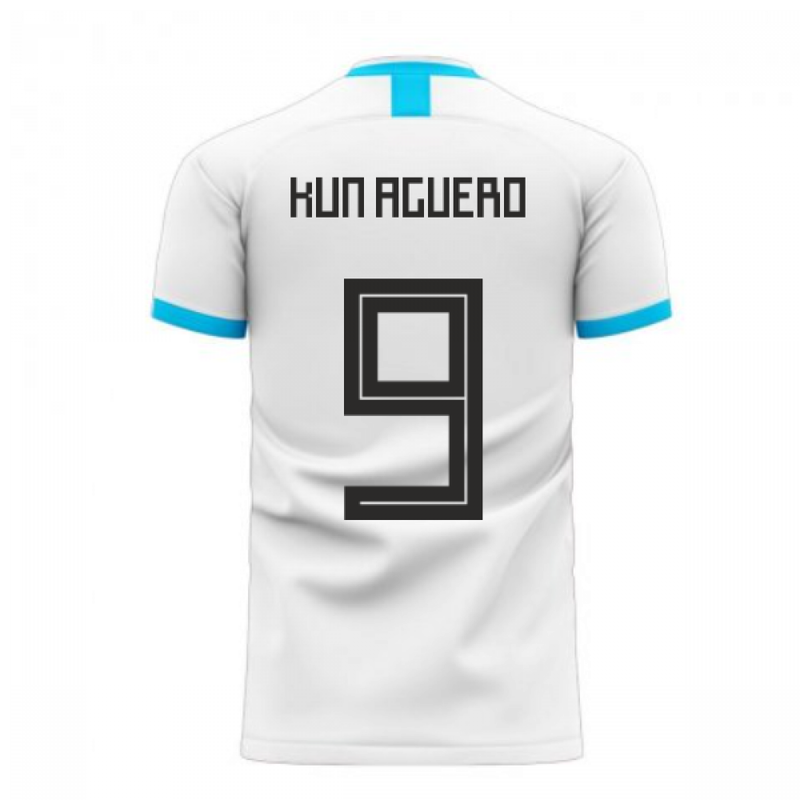 Argentina 2020-2021 Home Concept Football Kit (Libero) (KUN AGUERO 9)