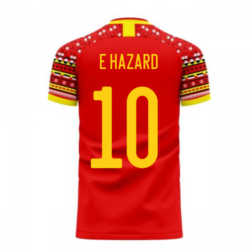 Belgium 2020-2021 Home Concept Football Kit (Libero) (E HAZARD 10)