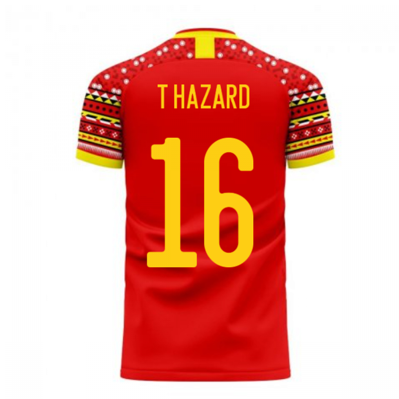 Belgium 2020-2021 Home Concept Football Kit (Libero) (T HAZARD 16)