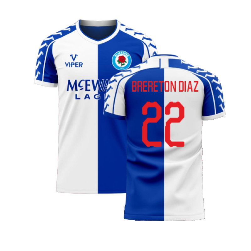 Blackburn 2023-2024 Home Concept Football Kit (Viper) (Brereton Diaz 22)