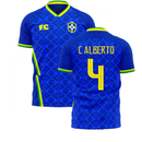 Brazil 2021-2022 Away Concept Football Kit (Fans Culture) (C ALBERTO 4)