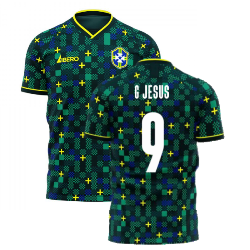 Brazil 2021-2022 Third Concept Football Kit (Libero) (G JESUS 9)