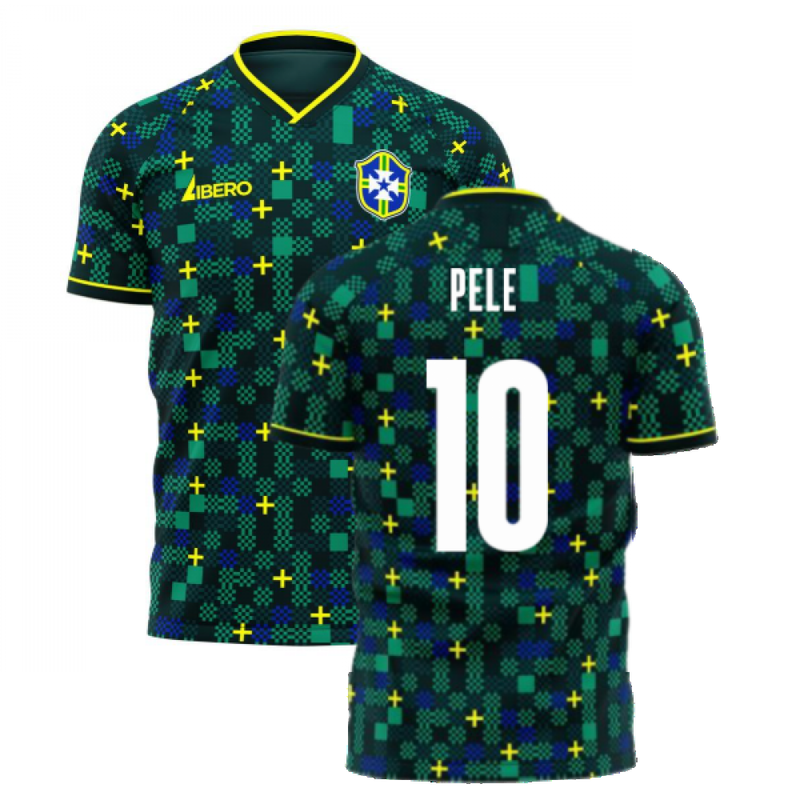 Brazil 2021-2022 Third Concept Football Kit (Libero) (PELE 10)