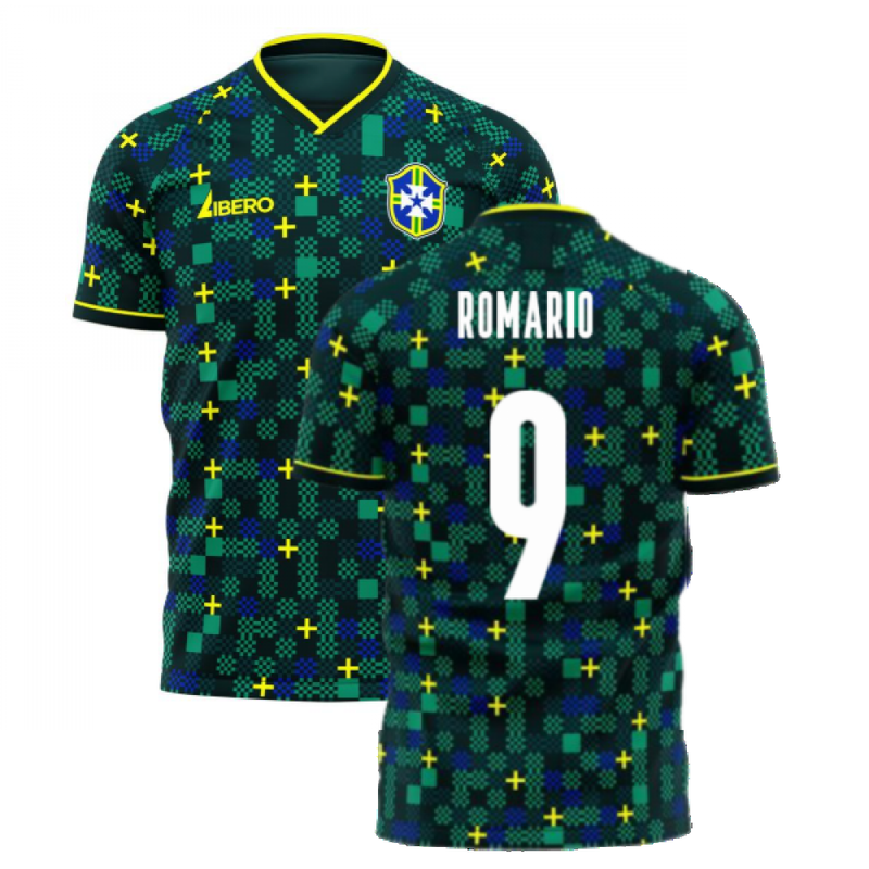 Brazil 2021-2022 Third Concept Football Kit (Libero) (ROMARIO 9)