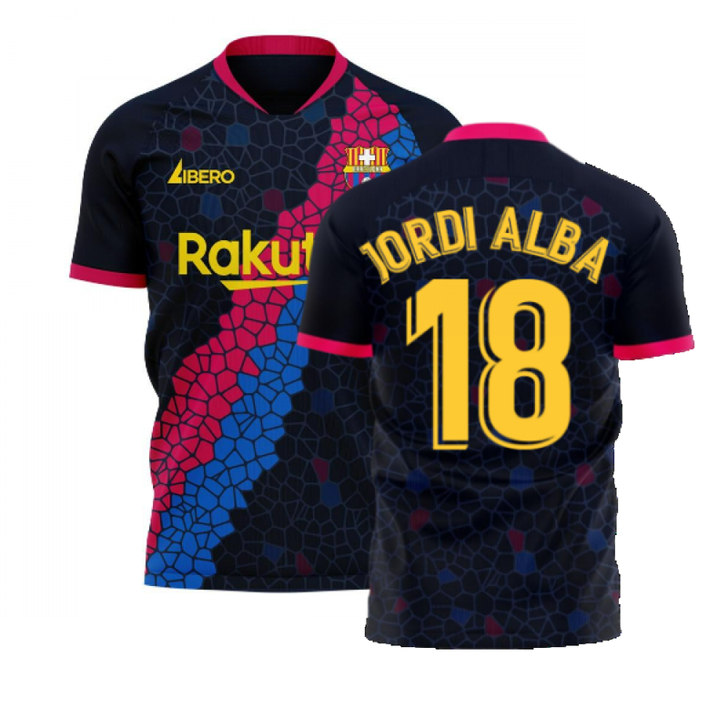 Catalonia 2022-2023 Away Concept Football Kit (Libero) (JORDI ALBA 18)